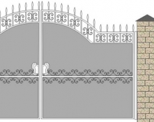 Ворота (калитка) кованые КВ-78