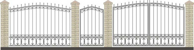 Ворота (калитка) кованые КВ-19