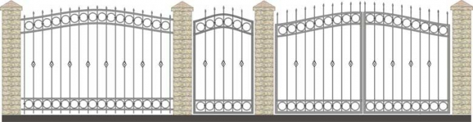 Ворота (калитка) кованые КВ-13