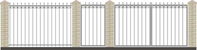 Ворота (калитка) кованые КВ-05