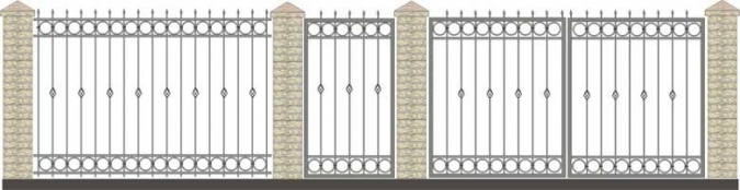 Ворота (калитка) кованые КВ-12