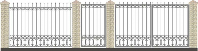 Ворота (калитка) кованые КВ-18