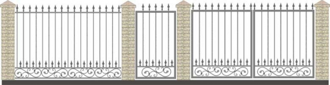 Ворота (калитка) кованые КВ-09